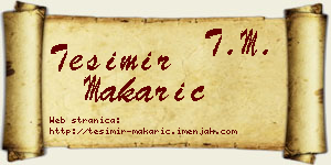 Tešimir Makarić vizit kartica